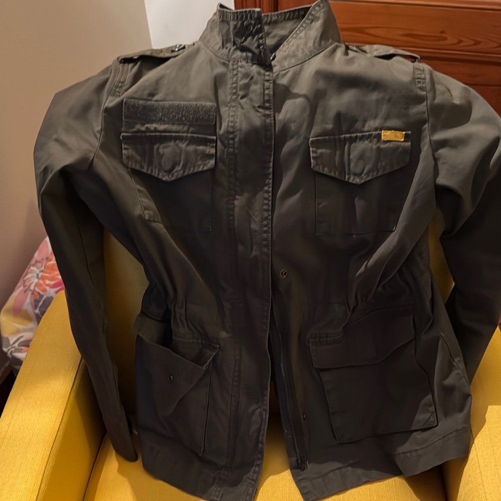 Olive Green Military Style Jacket